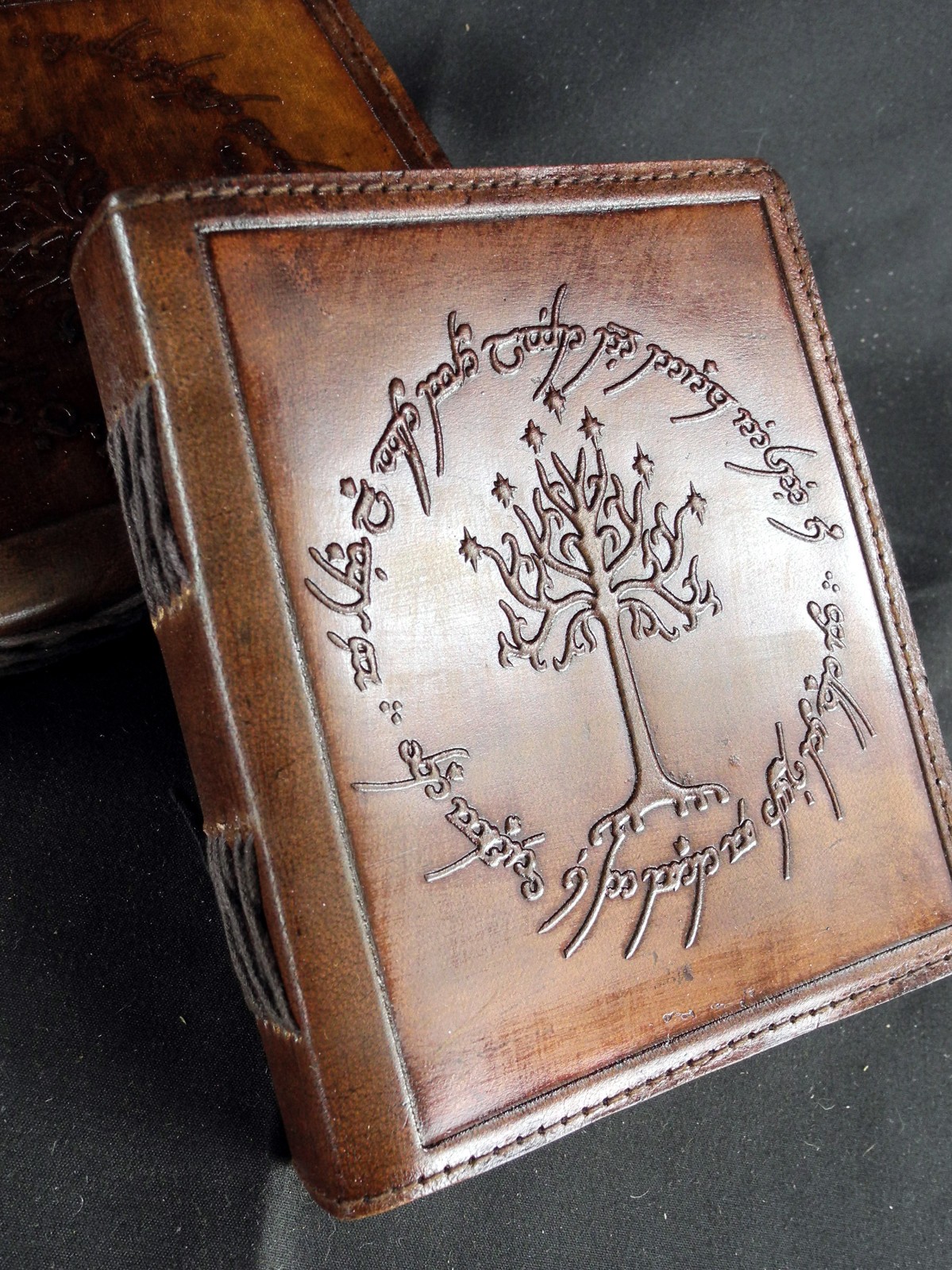Tree of Gondor – Lord of the Rings – Handmade Leather Journal Book of Shadows