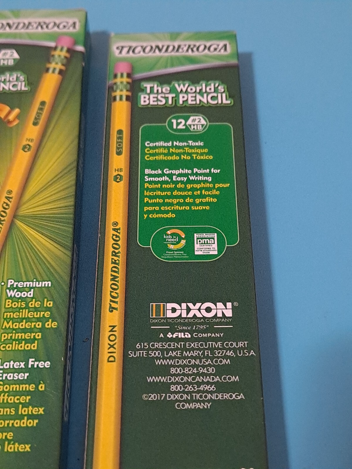 LOT OF 3 Packs of 12 Ticonderoga Wood-Cased Pencils, #2 HB Soft Yellow 13882 D5