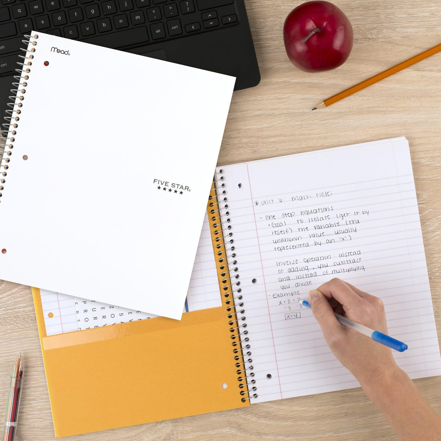 Spiral Notebook + Study App, 1 Subject, College Ruled Paper, 8-1/2″ x 11″, 100 S