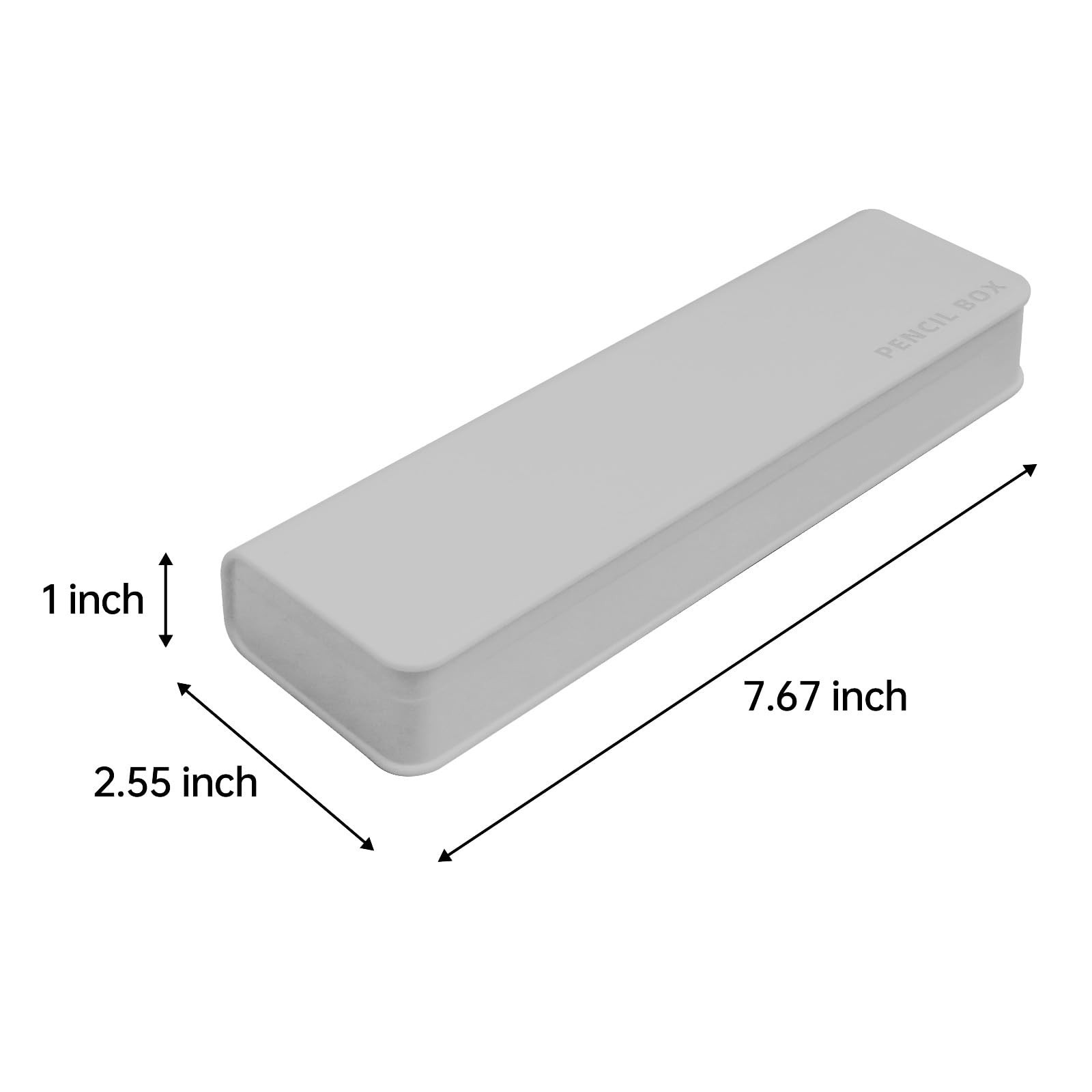 Pencil Box,Plastic Pencil Case For Kids School Office,Grey,1 Pack,Solid GREY