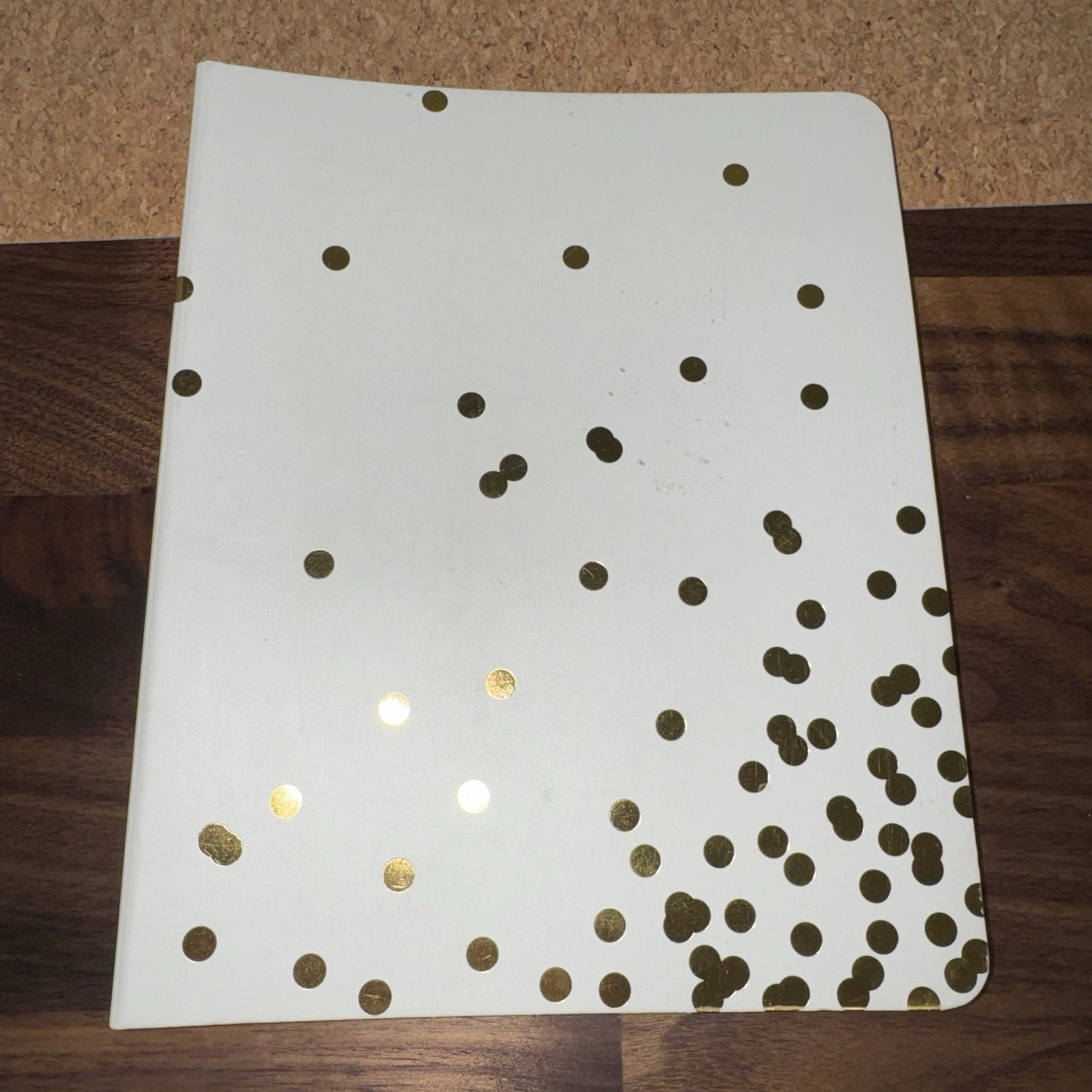 Kate Spade New York Spiral Notebook White Gold Polka Dot Boys & Girls Stationery