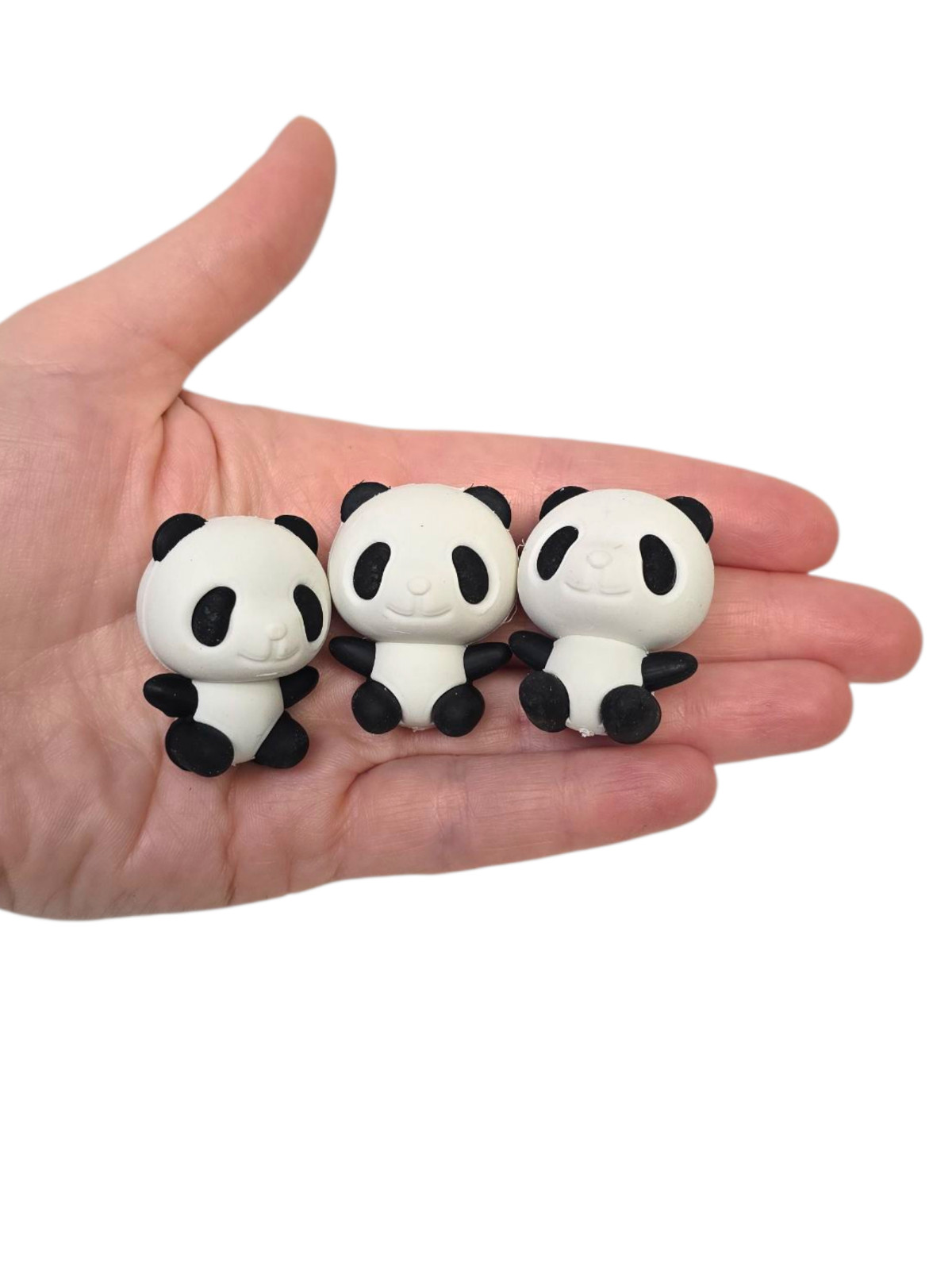 3D Panda Erasers (12 Pcs) – 1.5″ Black and White Giant Panda Bear Erasers