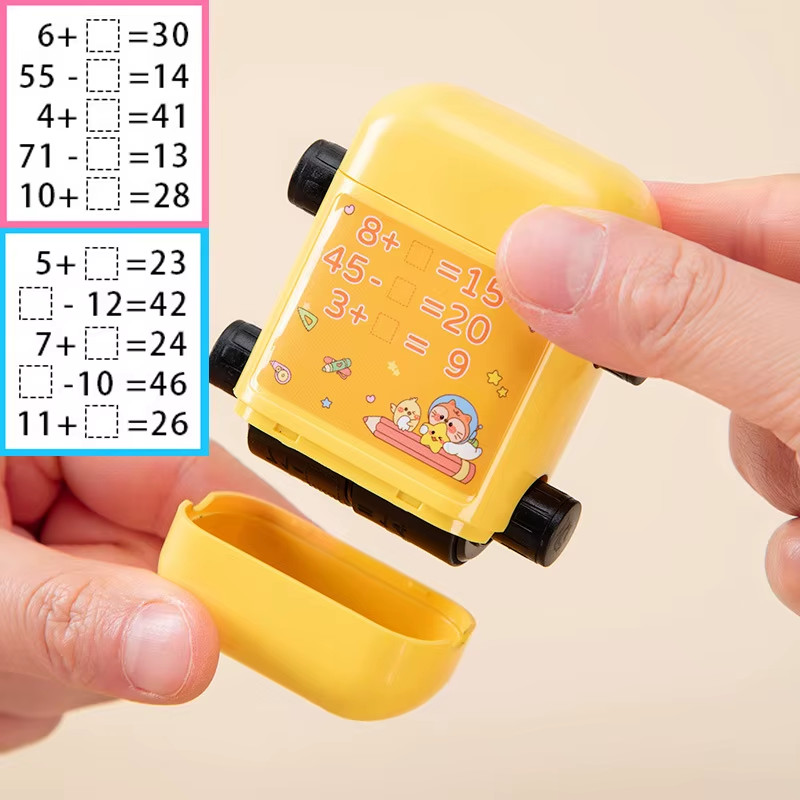 Teaching Stamp 2 in 1Fill in the Blank Roller Reusable Math Roller Stamp Design