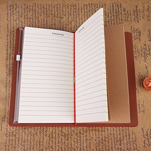 Travel Journal Notebook 1 Pcs Vintage Retro PU Leather Red