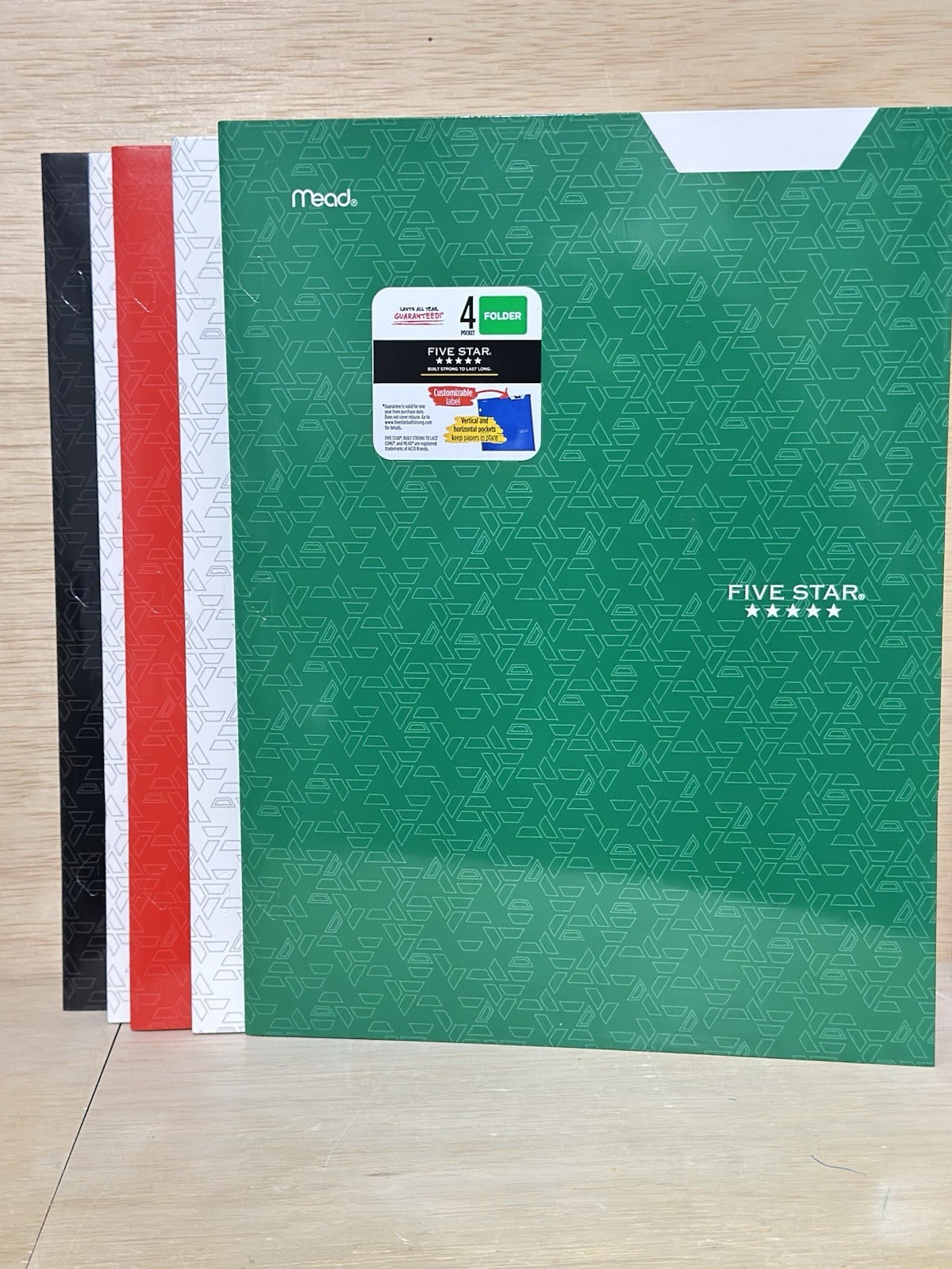 5-Mead Five Star Document Folder- School, Organizer, Various Colors, New!