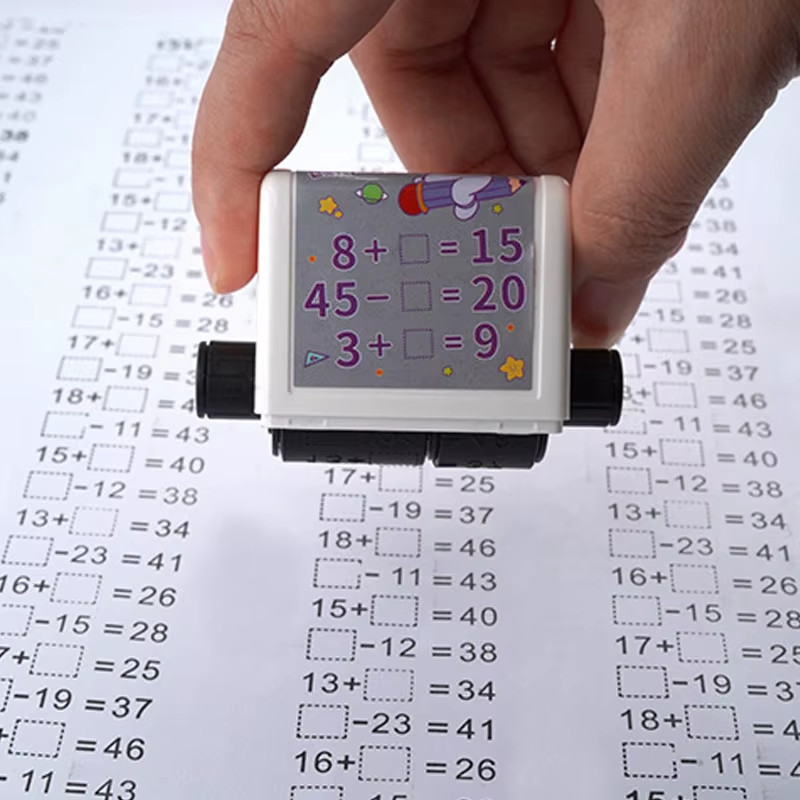 Teaching Stamp 2 in 1Fill in the Blank Roller Reusable Math Roller Stamp Design