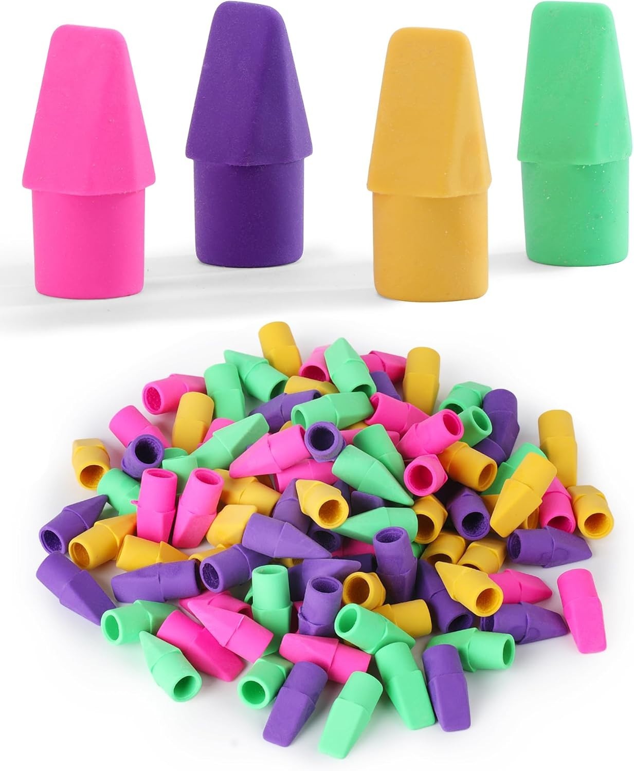 Erasers for Pencils, 120 Pack, Pencil Top Erasers, Eraser Caps, Cap Tops, Topper