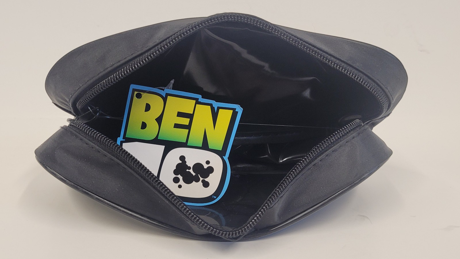 Stationery Pencil Case Bag – Ben 10 Ten BLACK Zip Pouch Storage 3×8″ NEW
