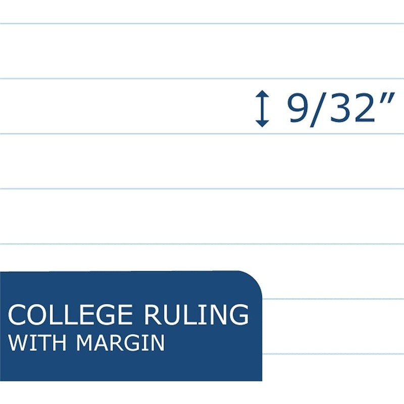 Eco-Friendly College Ruled Notebooks Soft Cover Clean Tear Pages Durable Pockets