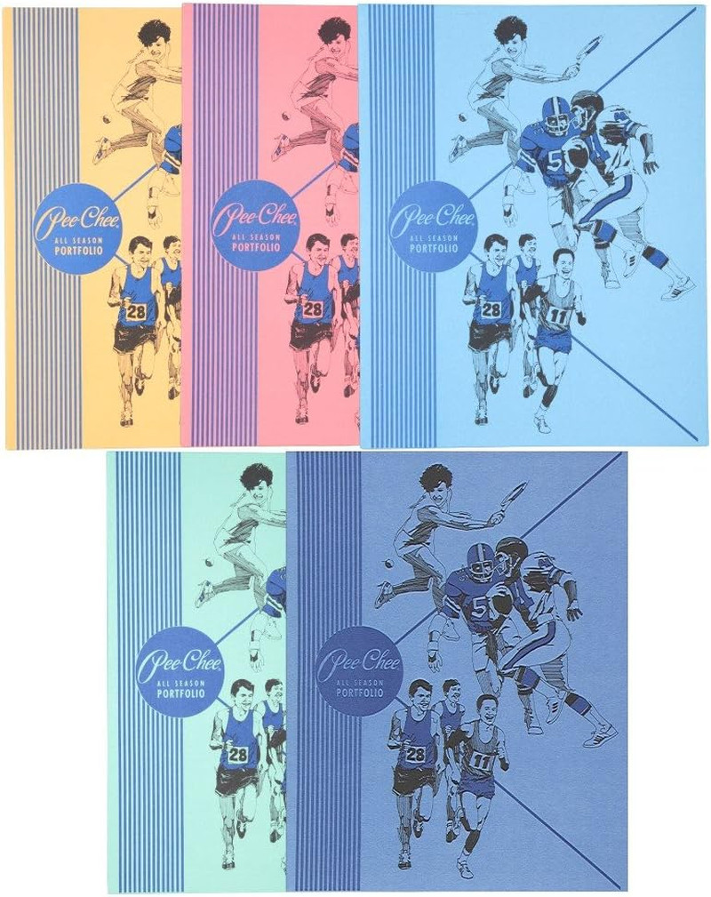 2-Pocket Folders, Color Talk Pee Chee Portfolio, Assorted Colors, 5-Pack (73331)