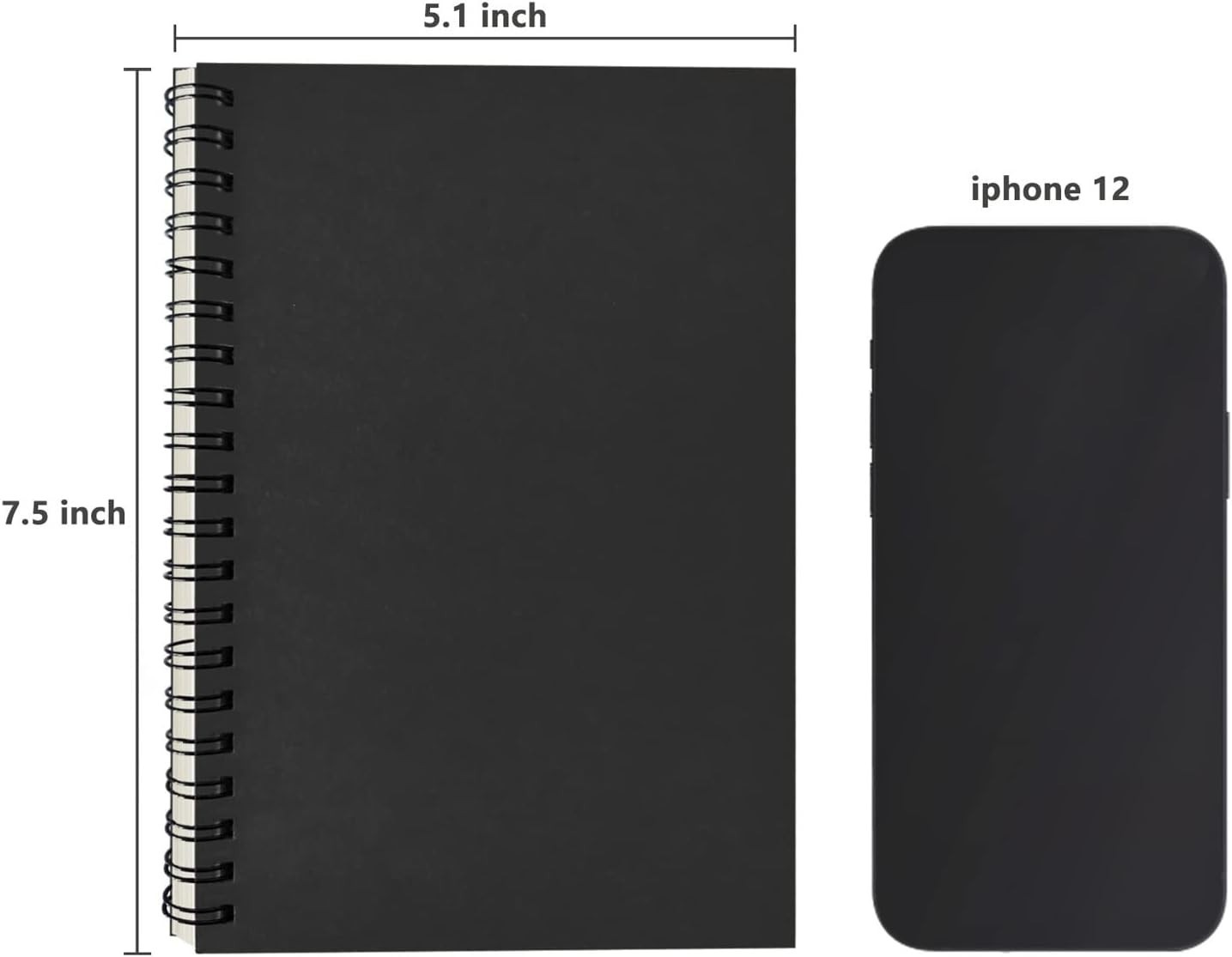 Luxury Soft Cover Spiral Notebooks – 3-Pack, 100 Blank Pages, Ideal for Artists