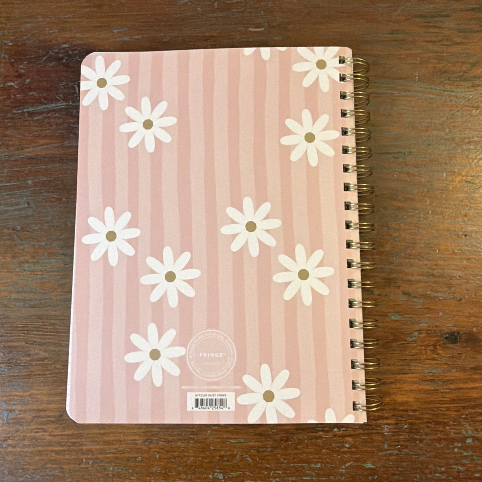 Fringe Studio Notebook In Daisy Stripe. 192 Lined Pages. New.