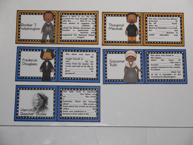 Educational Black History Comprehension Activity Set Grades 4-6 Laminated New!