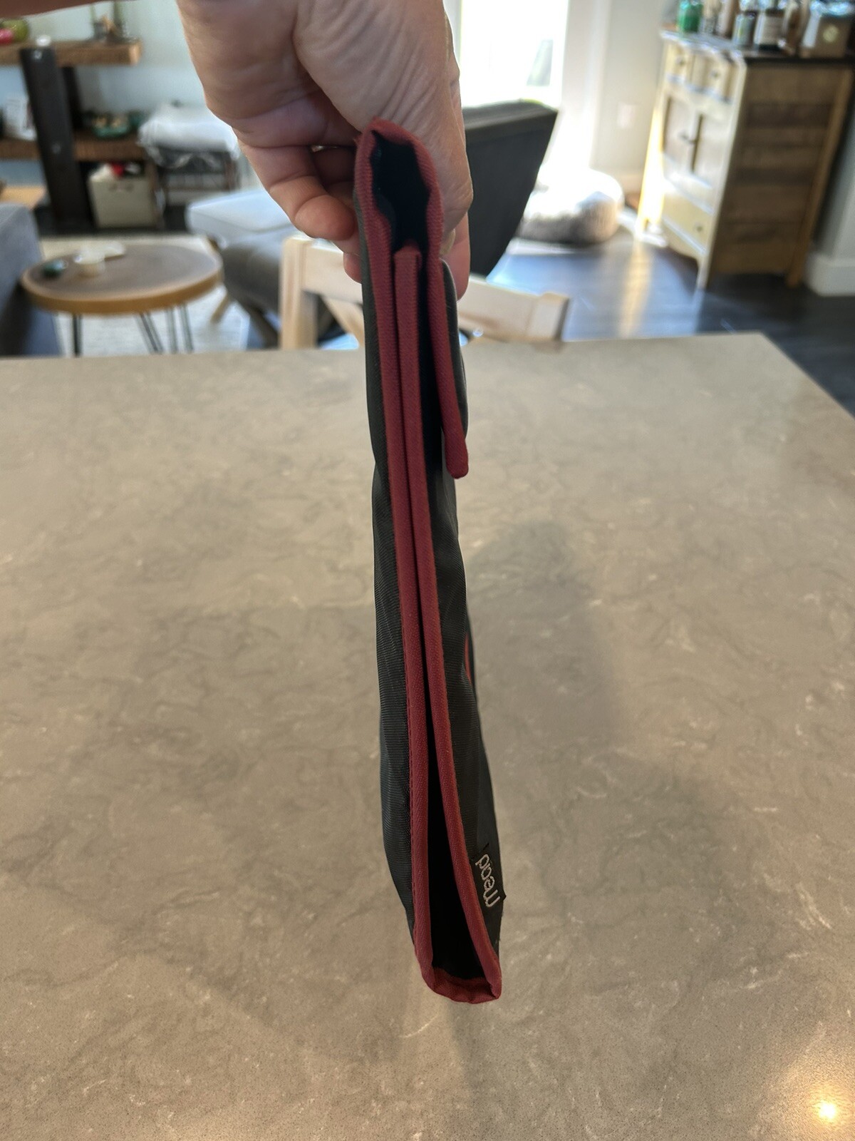 1995 Mead Nike Swoosh Logo Folder Keeper Black Burgundy Golf Embroidered