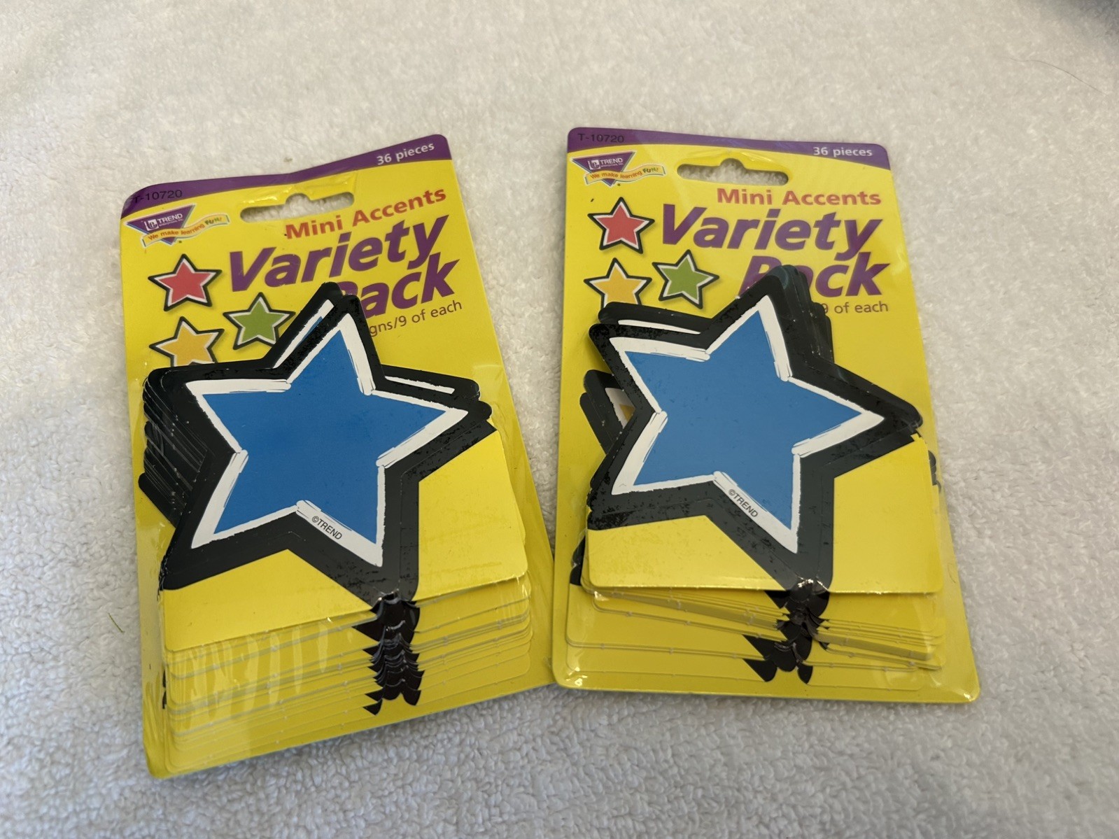 NEW-Trend Enterprises, Inc. Variety Pk MIN Stars Accents – 36 Precut Sheets x 2