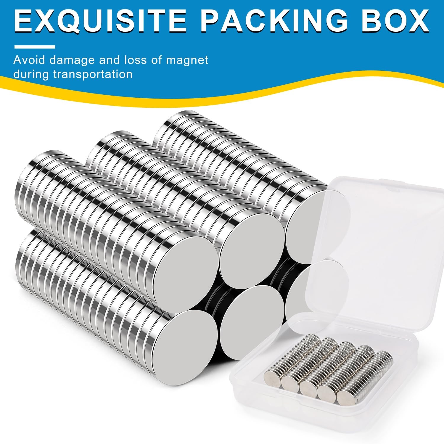 Small Magnets, 120 Pack Refrigerator Magnet 10x2mm Rare 10x2mm, 10x2mm-120P