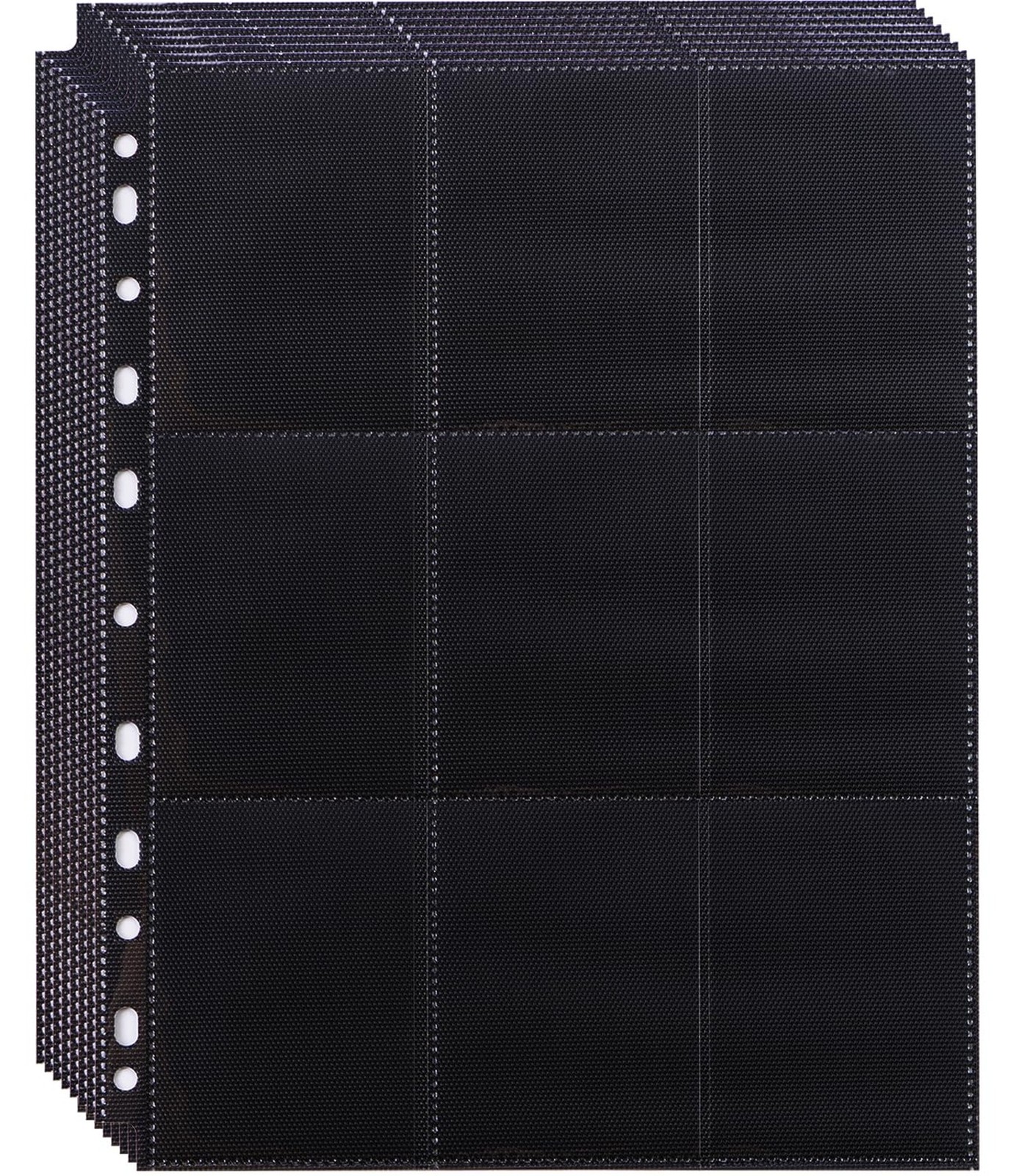 20 Pack 360 Pockets Black Trading Card Sleeves Binder Sheets, Double Sided Th…