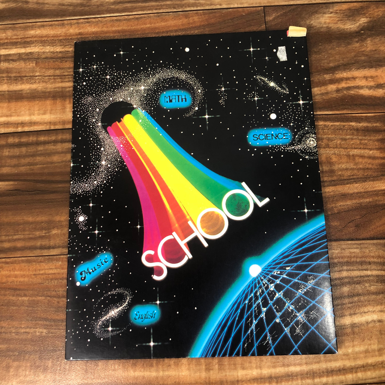 Vintage 1980s Mead portfolio „School“ Math Science Music English Futuristic New