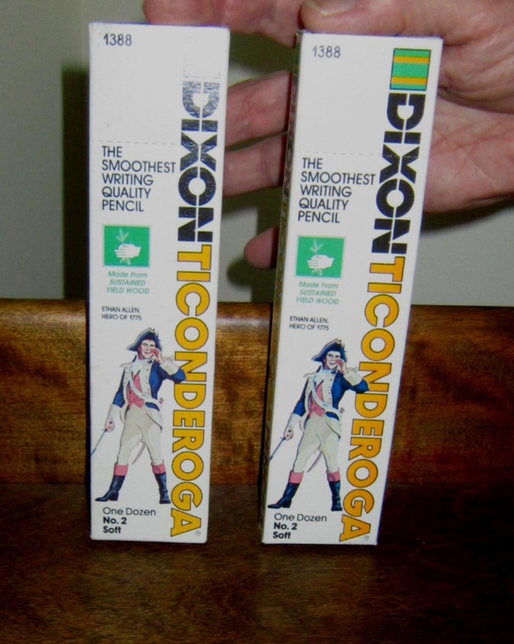 SET of 2 – NOS VINTAGE DIXON TICONDEROGA No. 2 SOFT PENCILS 12 Pack #1388