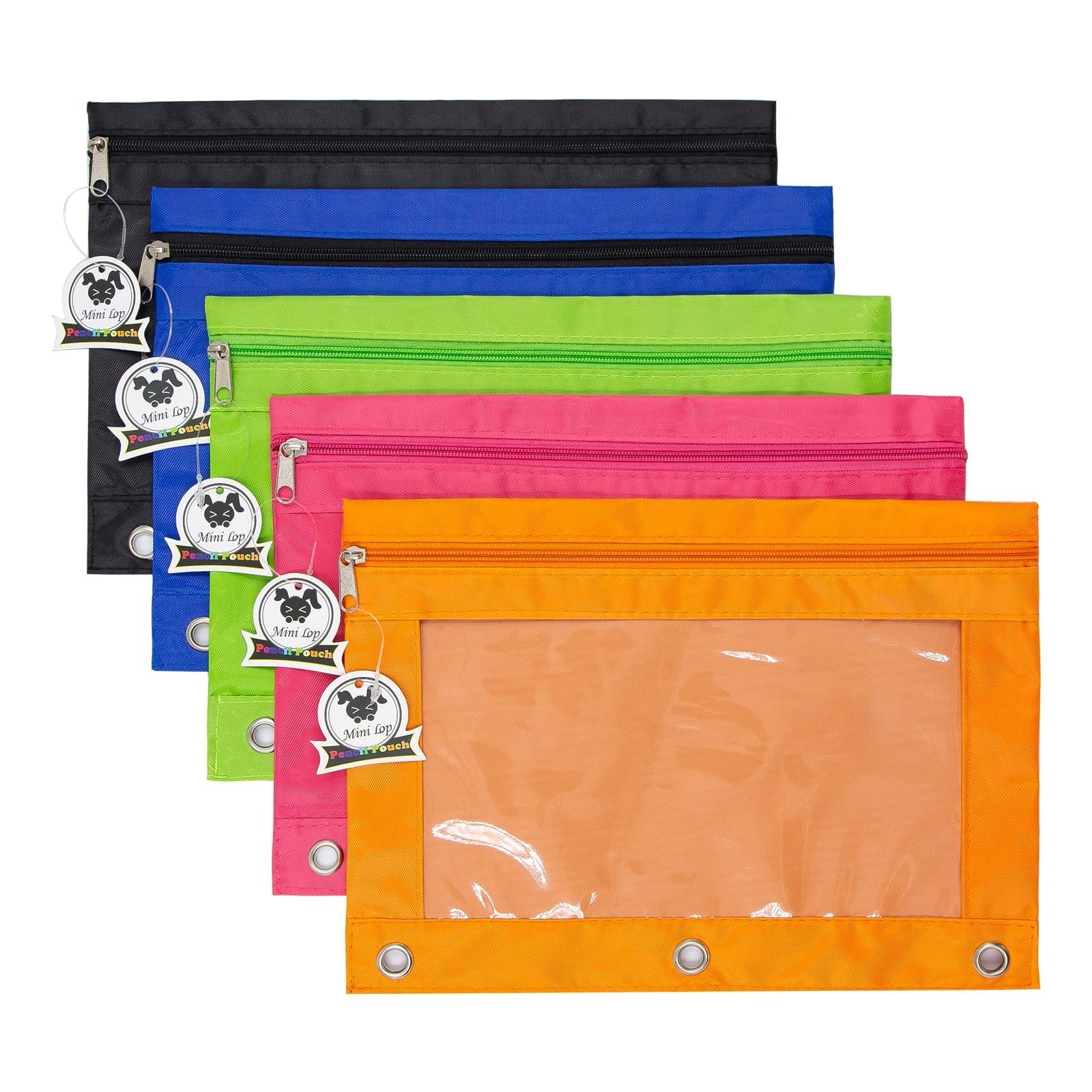 3 Ring Binder Pencil Pouches, Pencil Pouch for 3 Ring Binder, Zippered Clear …