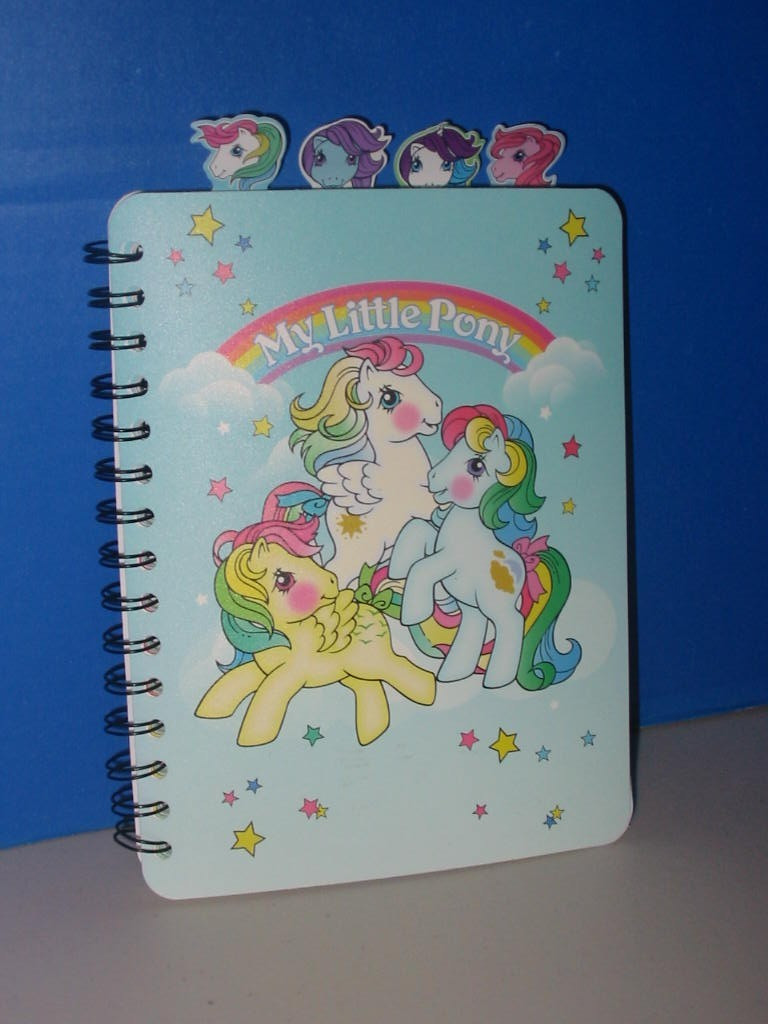 My Little Pony 4 Tabs Character Spiral Journal Notebook 9×6 Inches 80 Pages New