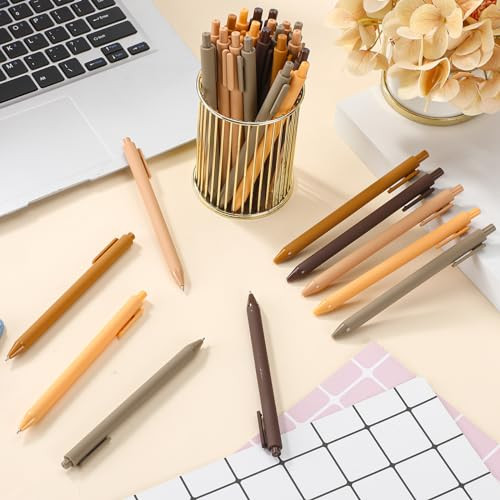 50 Pcs Ballpoint Pens Bulk Retractable Writing 1.0 mm Medium Point Black Ink