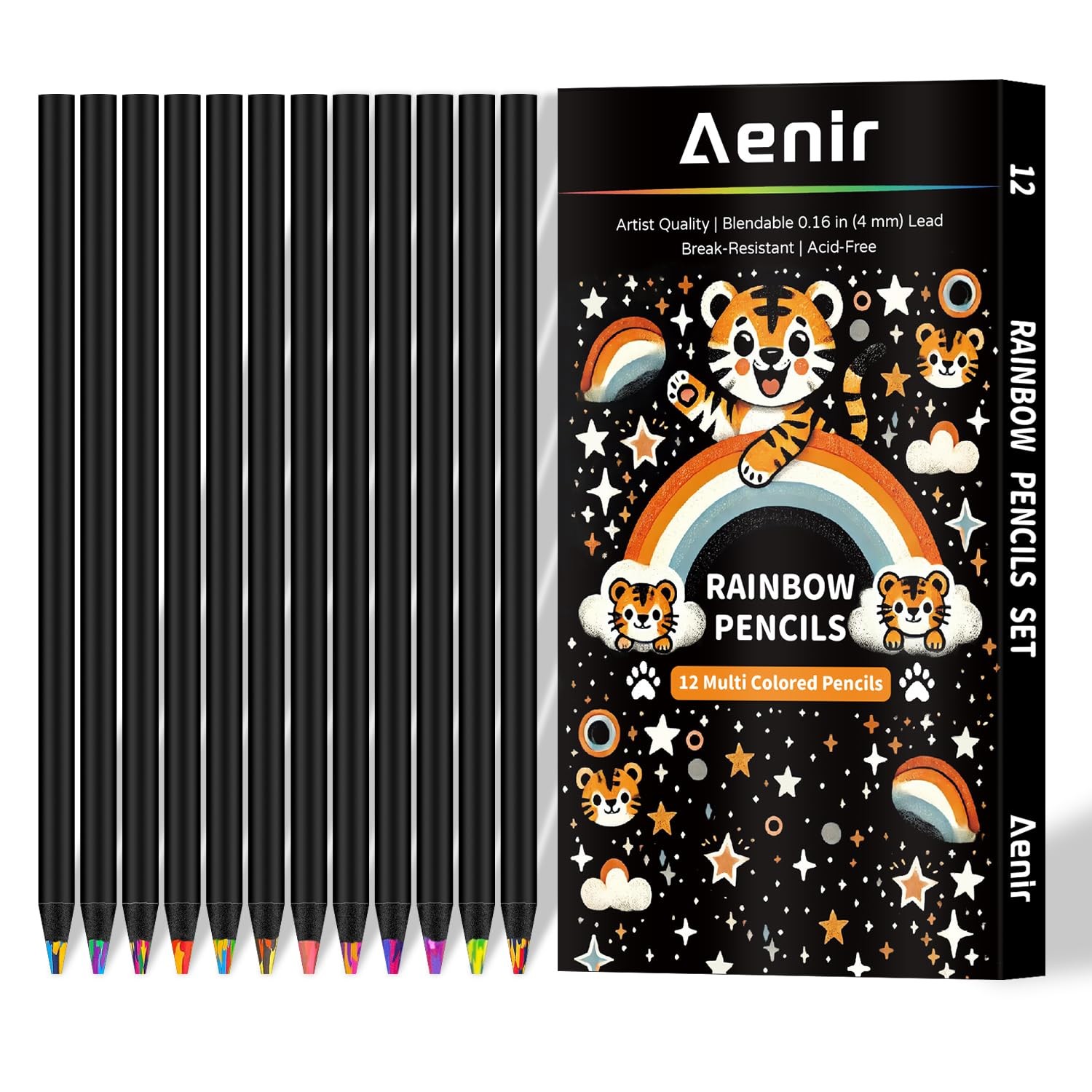 Easter Basket Stuffers, Art Supplies,12 Colors Rainbow Pencils, Multi Colored…