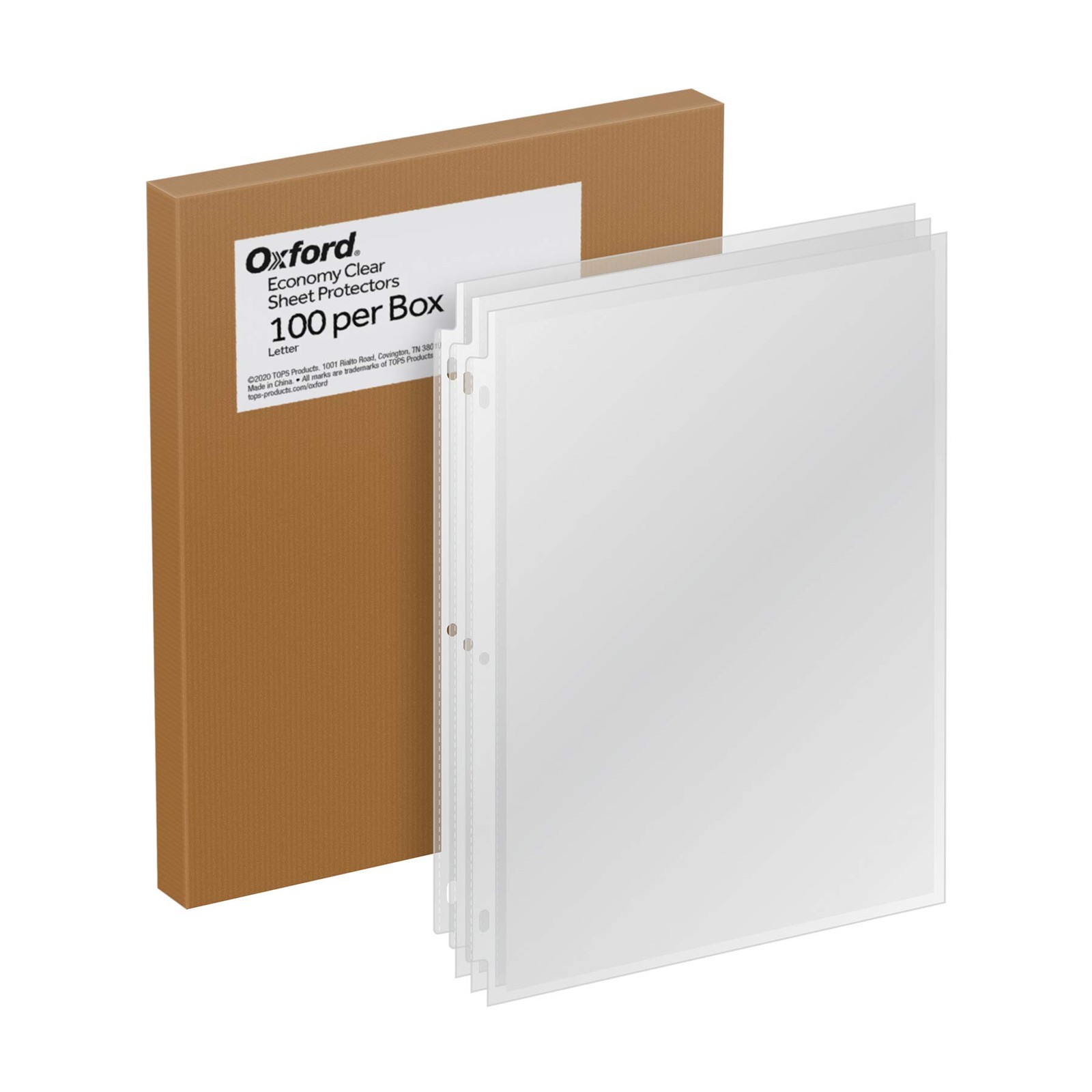 Oxford Sheet Protectors, 100 Pack, Letter Size (8.5 x 11), 100 Count, Clear