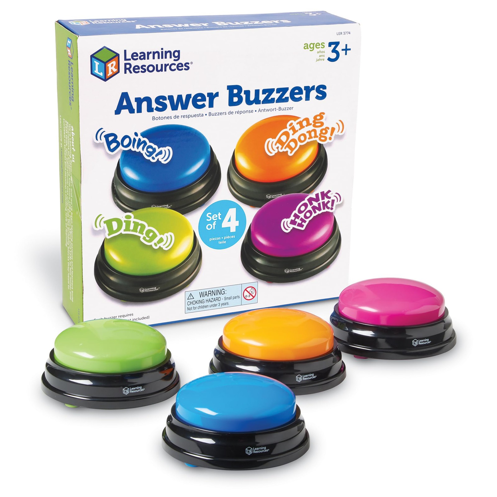 Learning Resources Answer Buzzers – Classroom Must set of 4, Multi-color