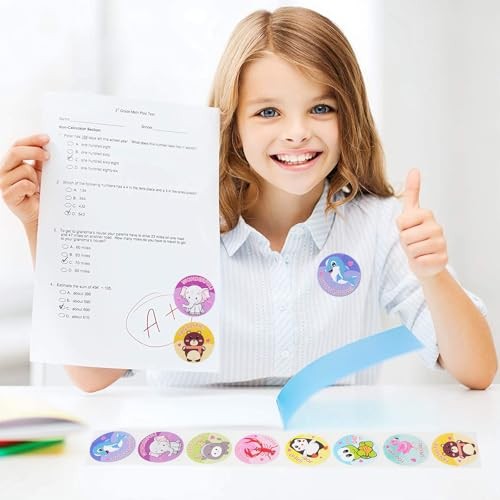 2 Rolls Reward Stickers for Kids Classroom – 1000 Pieces Motivational Stickers