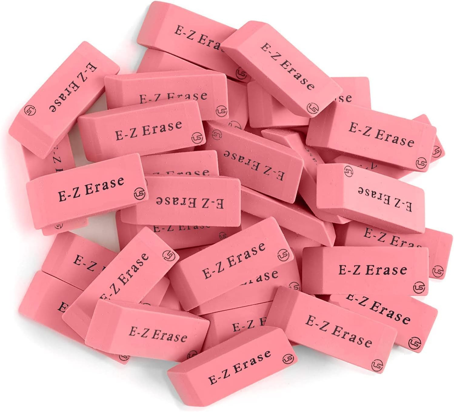 Pink Erasers, 120 Count Rectangular Eraser Bulk Pack, Latex Free Pink Pearl Eras
