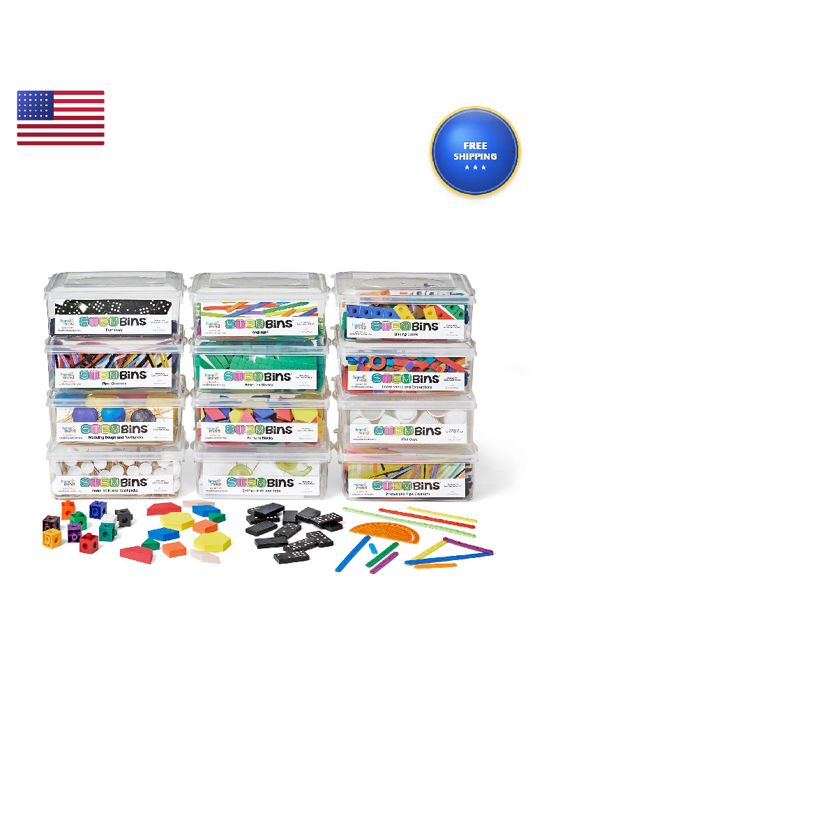 Hand2Mind Stem Bins Essential Kit By Brooke Brown Stem Bins For Classroom Stem