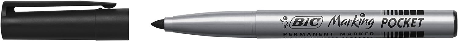 Bic Marking Permanent Markers Fine Tip Black 12 Box Black 12 count (Pack of 1)