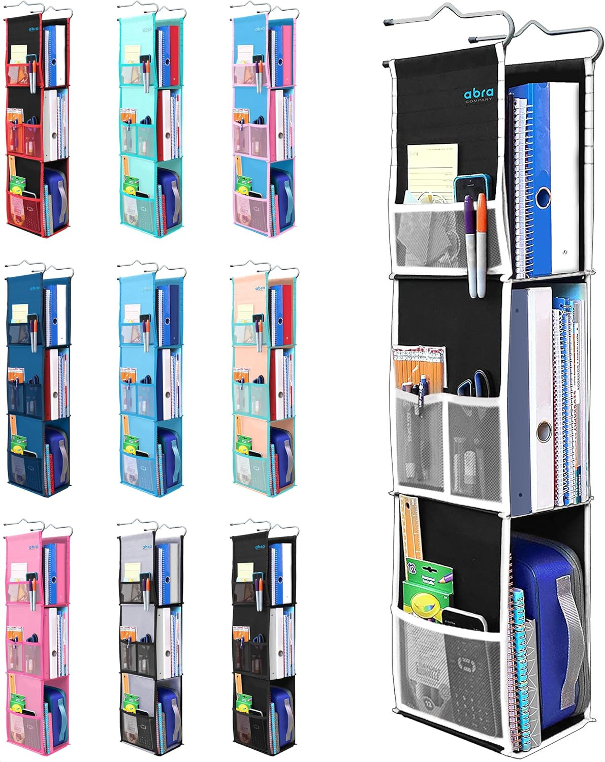 ® 3 Shelf Hanging Locker Organizer for School, Work, Gym | Deep Shelves 6.5”X 9”