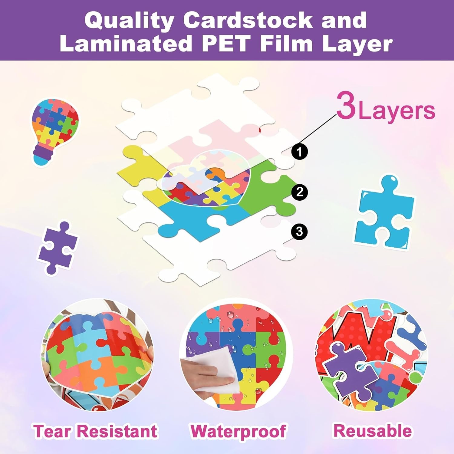 Motivational Bulletin Board Decoration Set: 127 Inspiring Classroom Cutouts