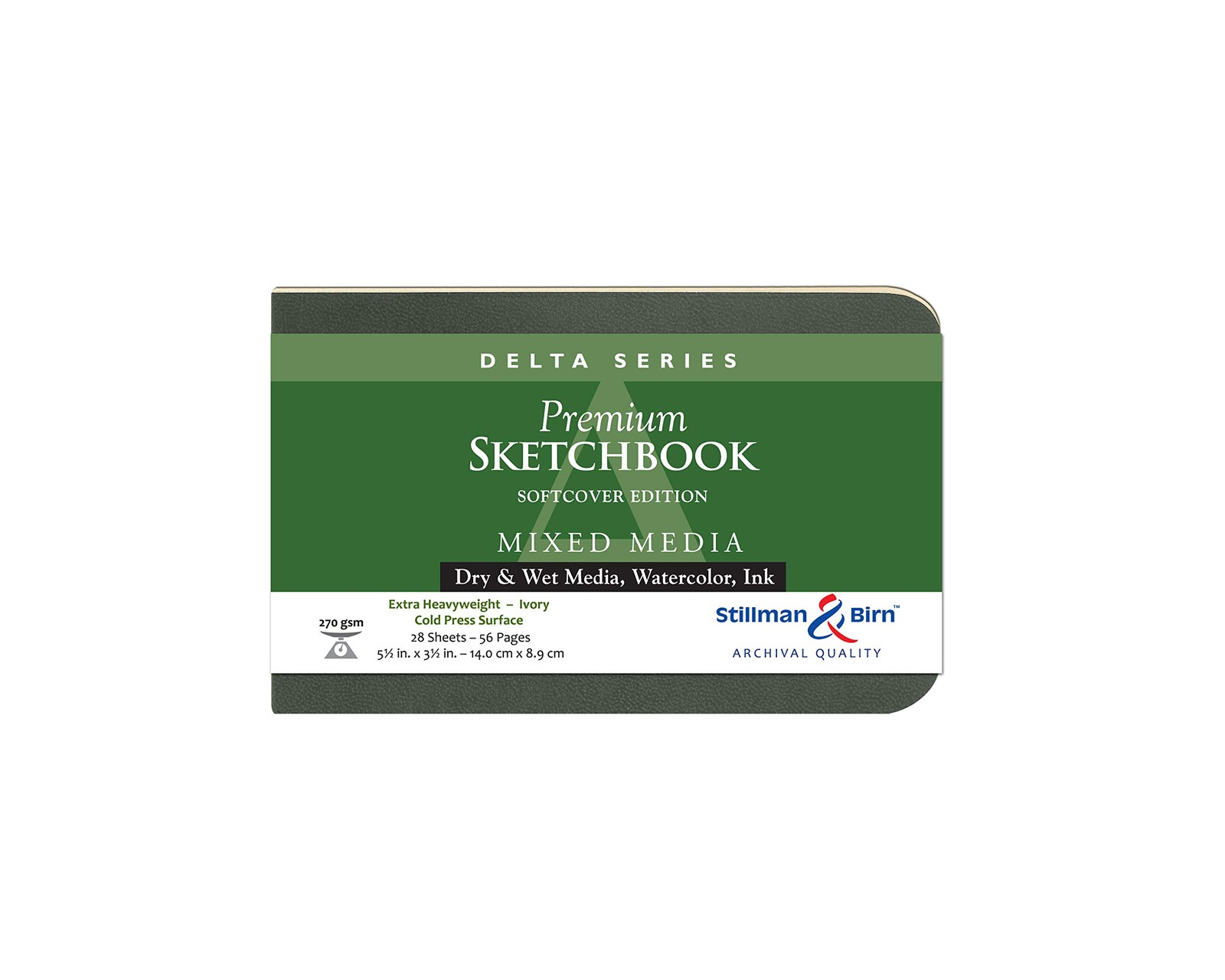Stillman & Birn Delta Series – Softcover Sketchbook – Landscape 5 x 3 – 270gsm