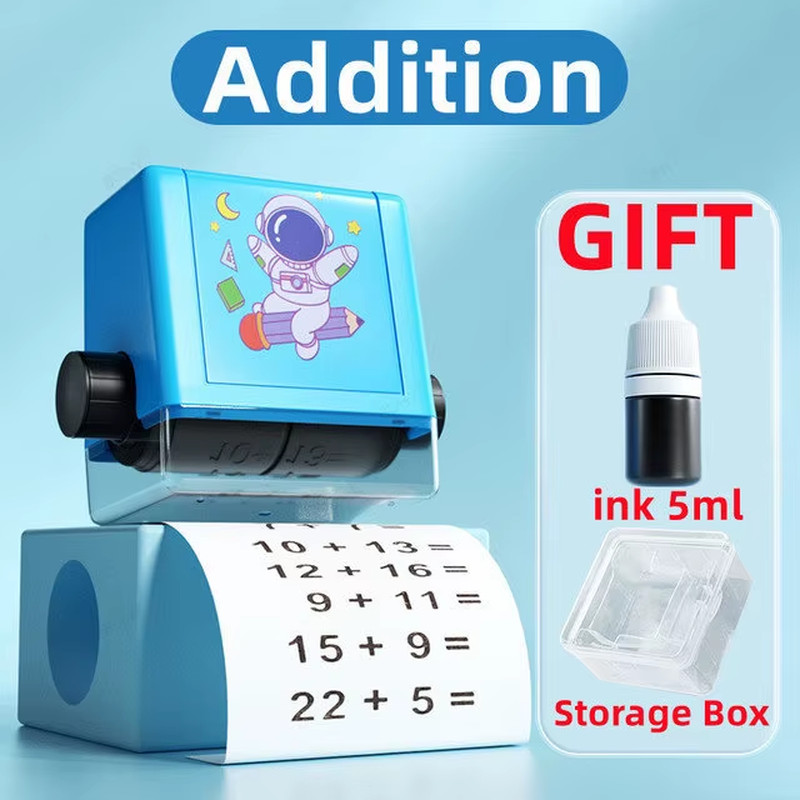 Teaching Stamp 2 in 1Fill in the Blank Roller Reusable Math Roller Stamp Design