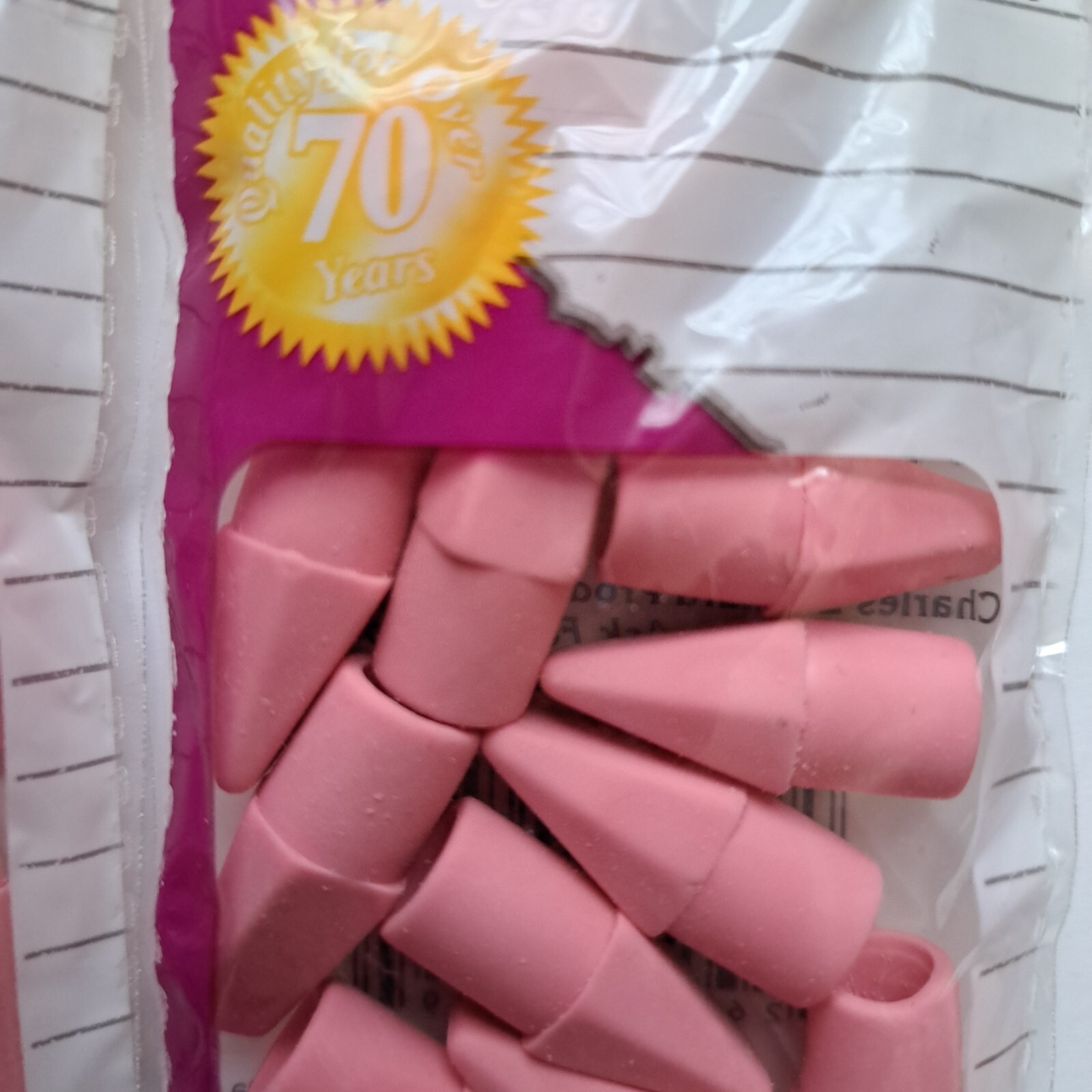 Charles Leonard Pencil Eraser Caps Pink💥Two 12-Packs (24 Total) – 80799 Topper