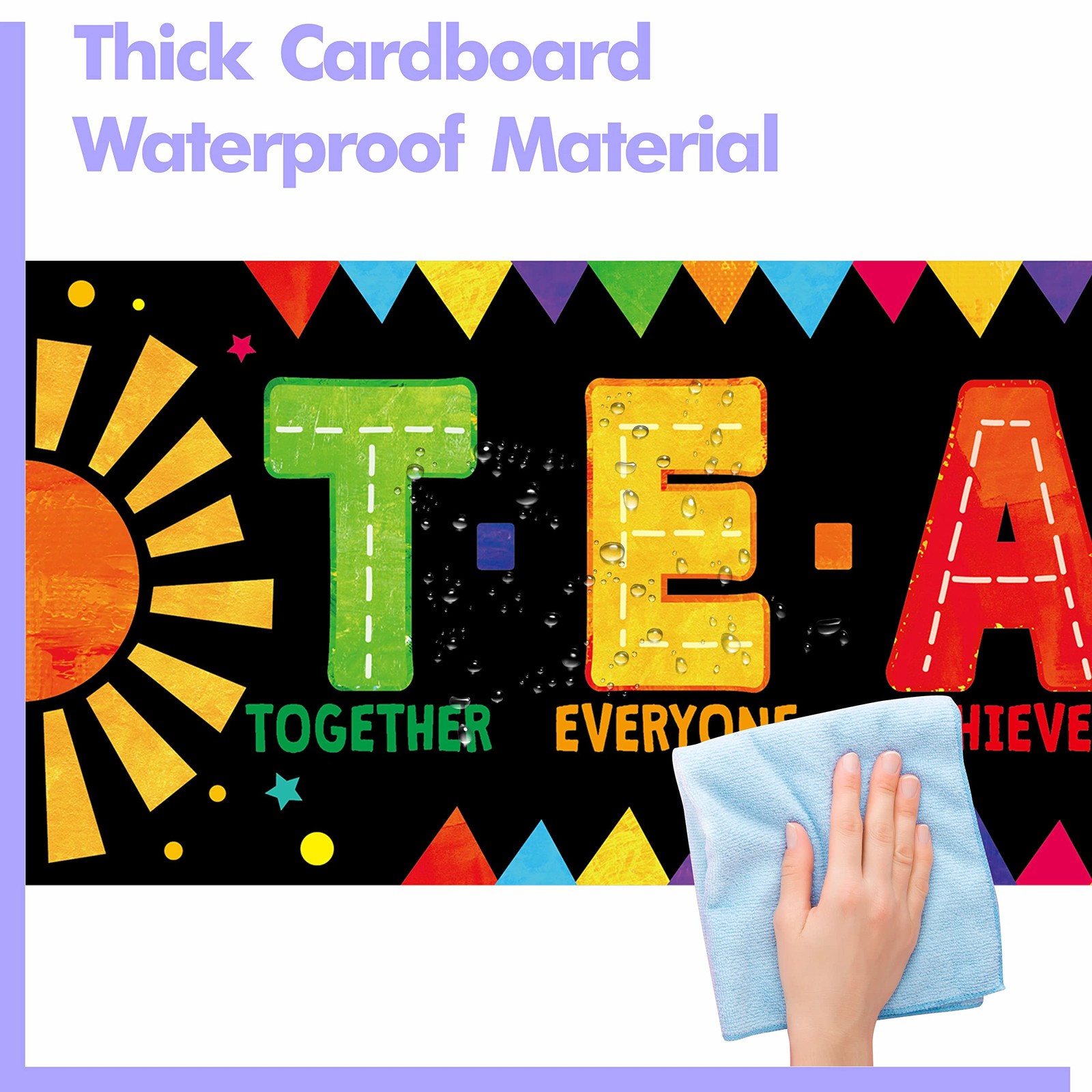 Classroom Banner Poster, 2 PCS Colorful Bulletin Board Decoration Motivationa…