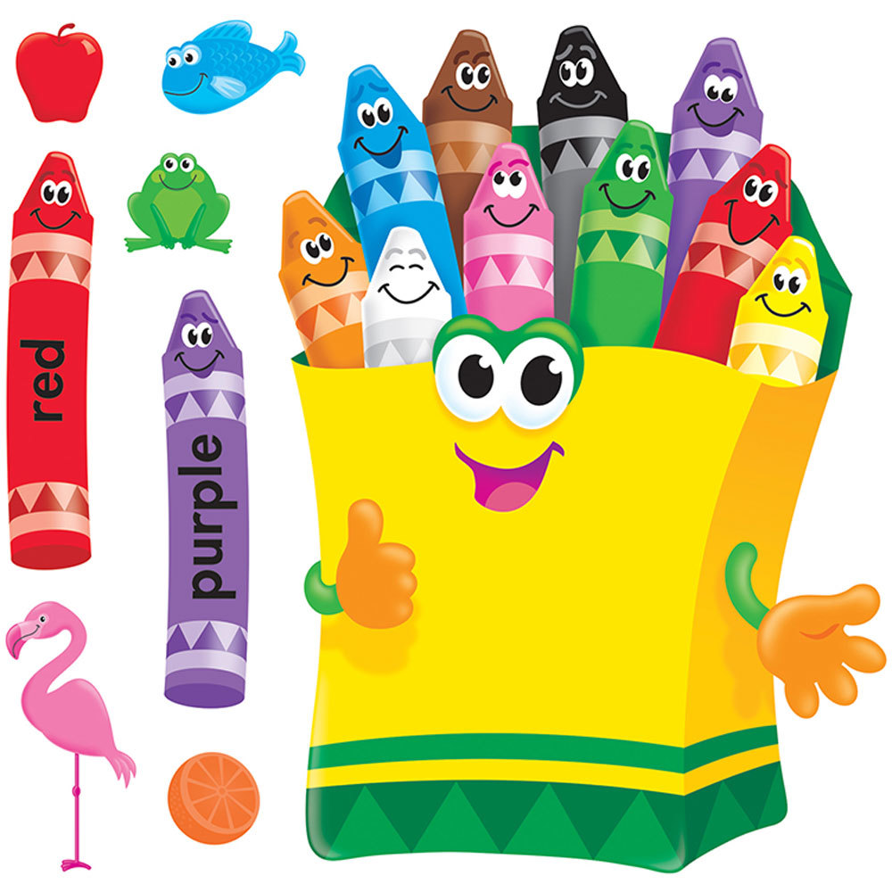 Colorful Crayons Bulletin Board Set Trend Enterprises Inc. T-8076