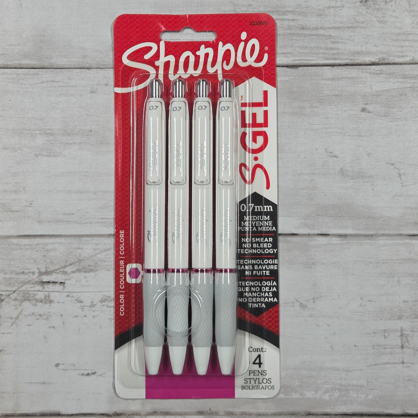 Sharpie Gel Pens S-Gel 0.7mm Medium Point Berry Pink Ink 4ct 2220076