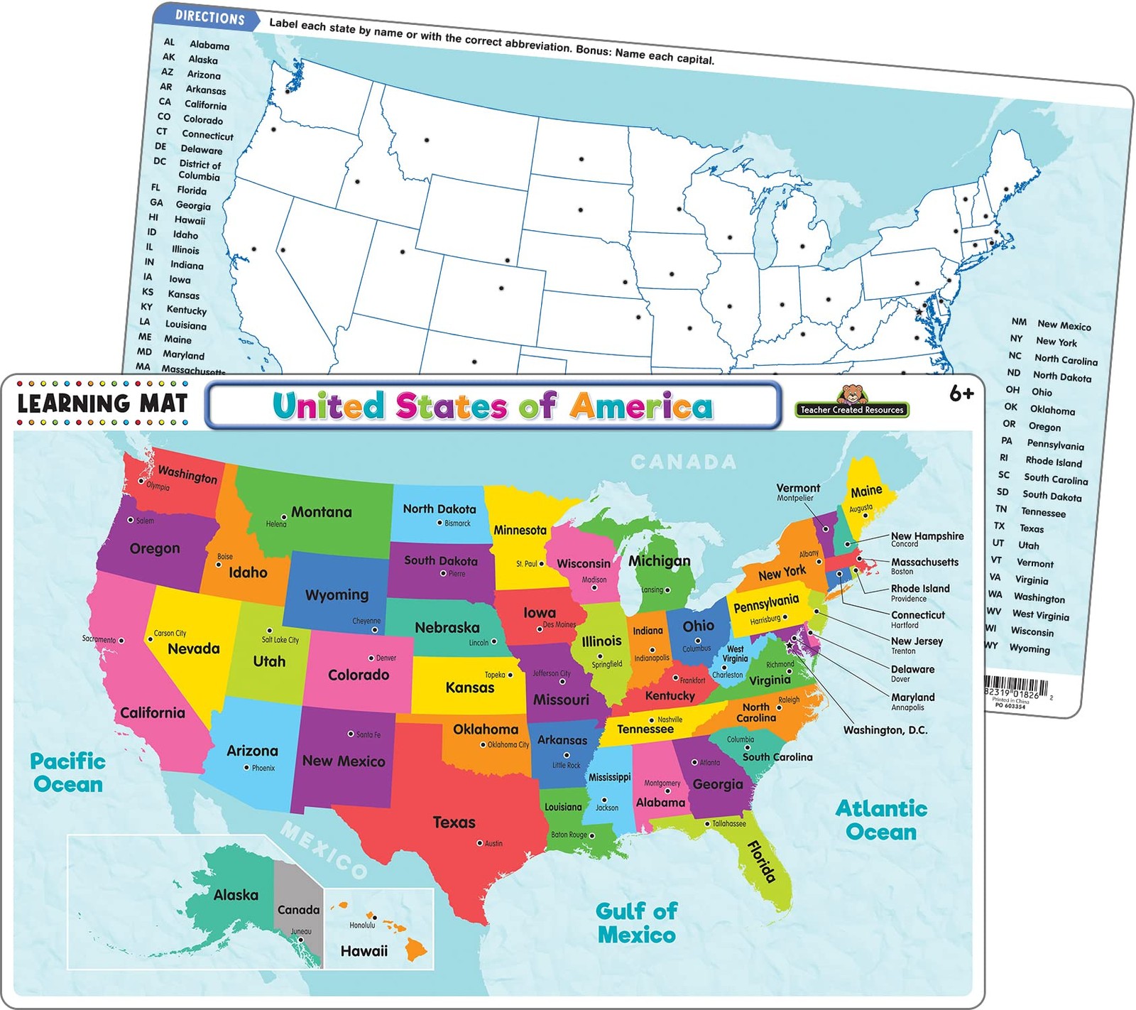 Teacher Created Resources United States of America Map