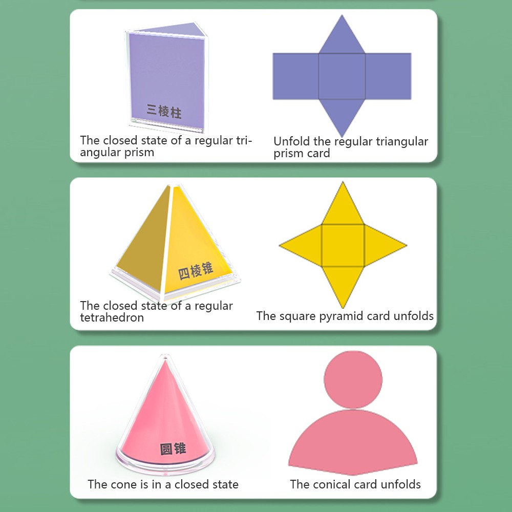 12/16/20 Piece Perspective Solid Geometry Demonstration Model