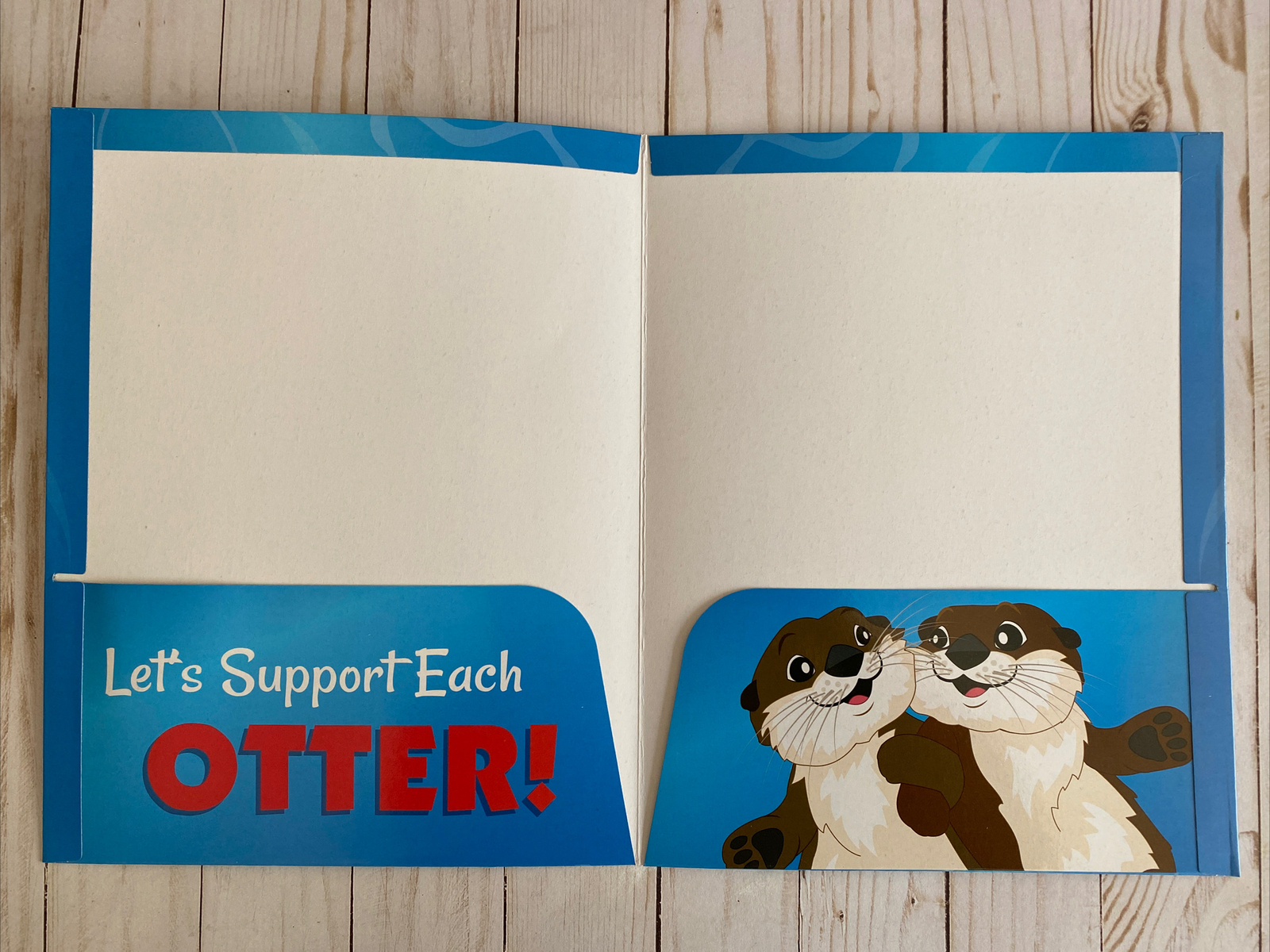 Otter Folder Let’s Support Each Otter Back To School Set Of 2 Kids Teachers New