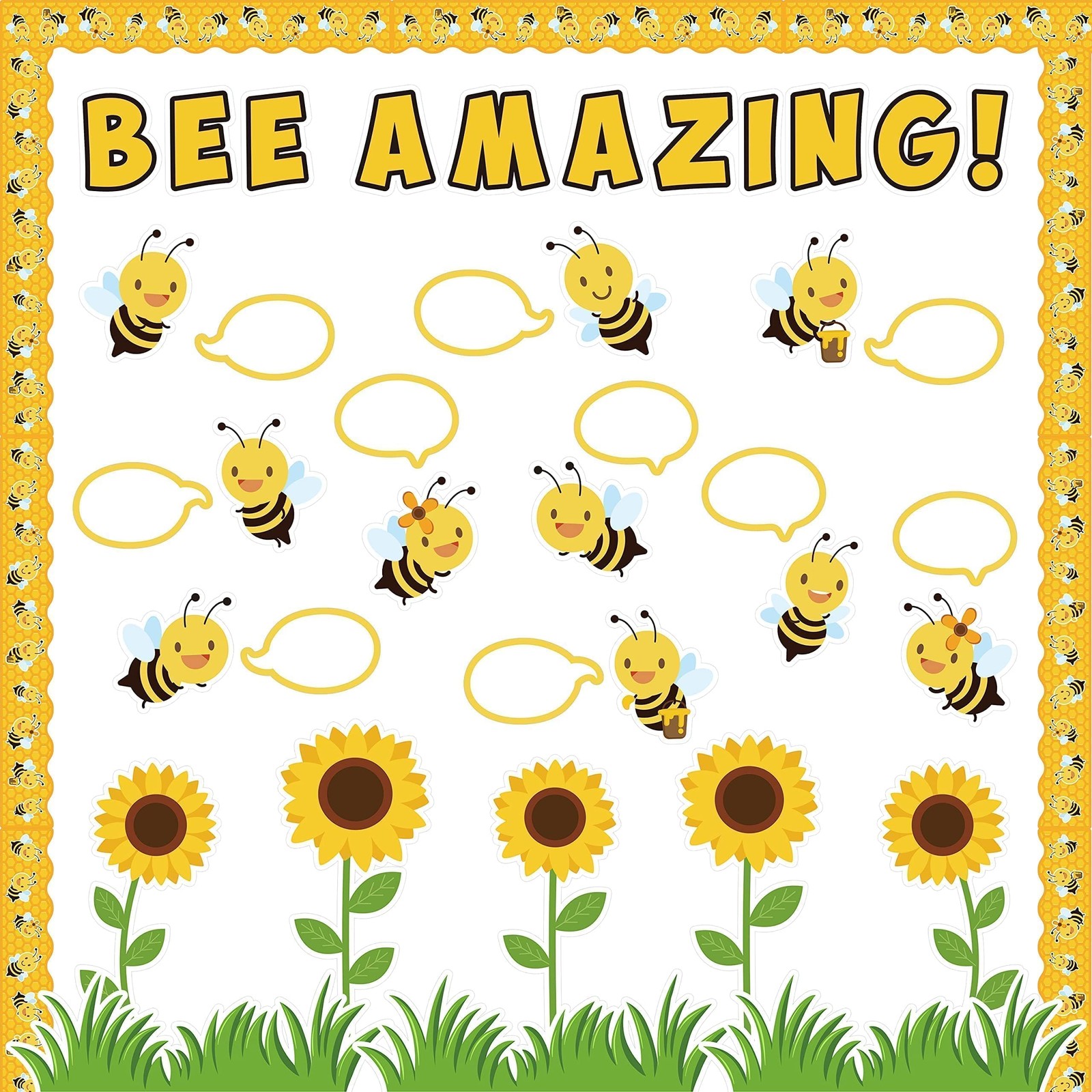 Summer Bee Bulletin Board Cutouts Classroom Decoration 147P Back to School Be…