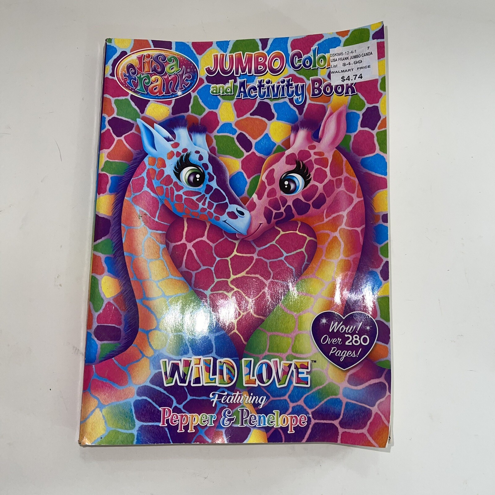 Vintage Lisa Frank Coloring book Wild Love with Pepper & Penelope guc e41