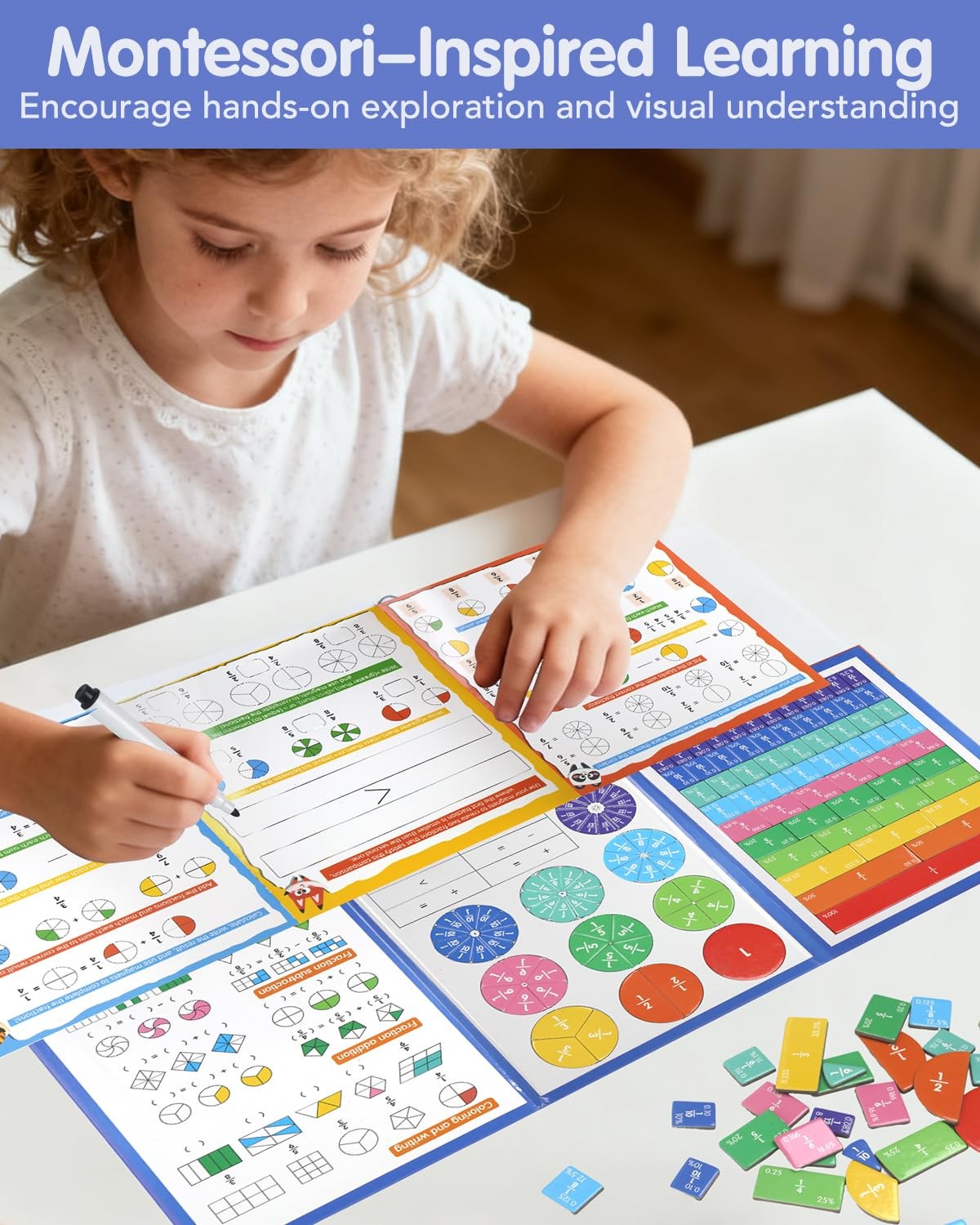 Magnetic Fraction Demonstration Book, Magnetic Fraction Tiles Circles Educat…