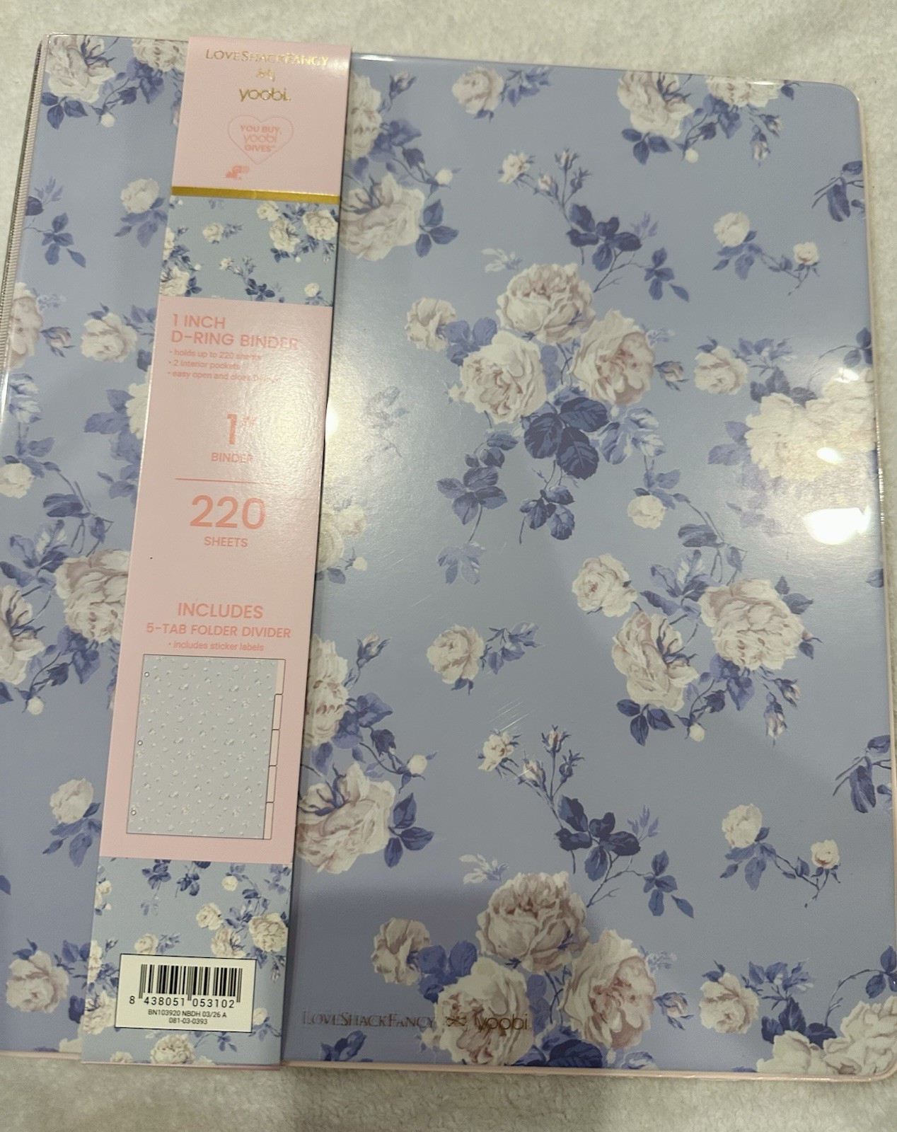 LoveShackFancy x Yoobi Mega School Supply Lot Pink Blue Floral 64 Pc HTF