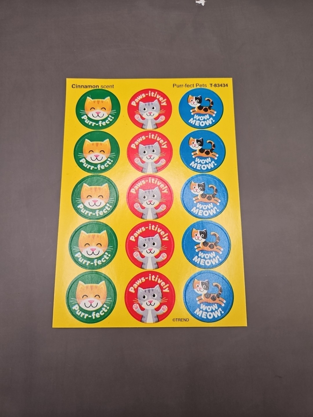 Purr-fect Pets/Cinnamon Stinky Stickers, 15 ct. Trend Enterprises Inc. T-83434