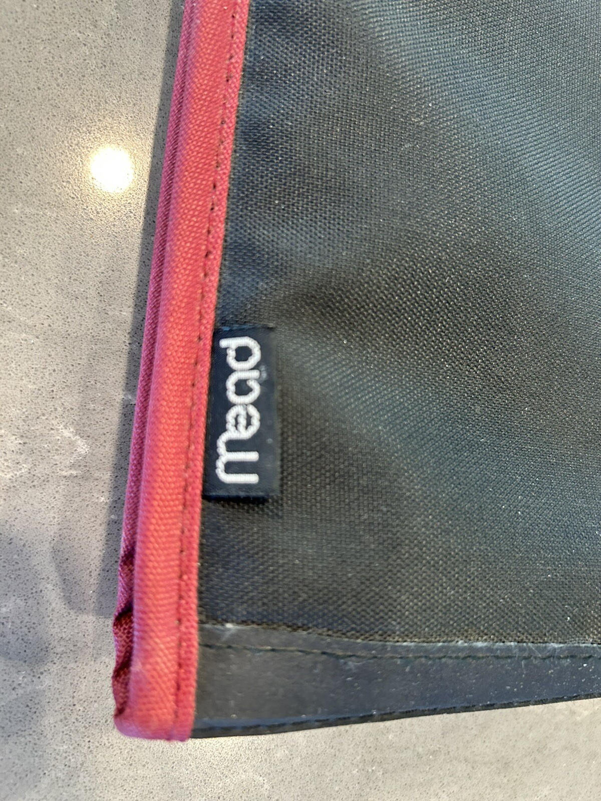 1995 Mead Nike Swoosh Logo Folder Keeper Black Burgundy Golf Embroidered